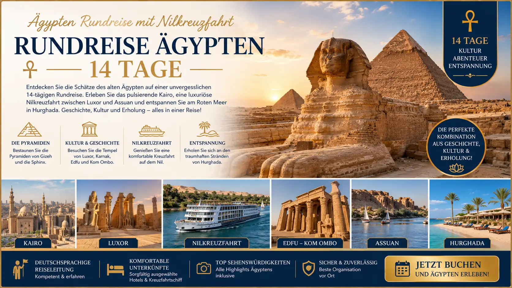 Ägypten Rundreise mit Nilkreuzfahrt 14 Tage