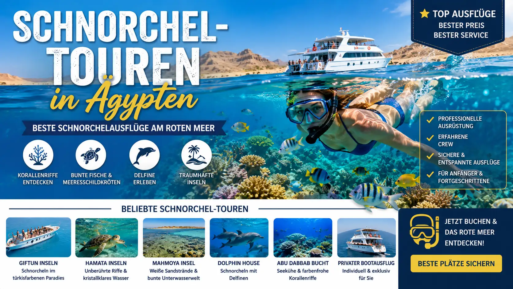 Schnorchel Touren im Roten Meer