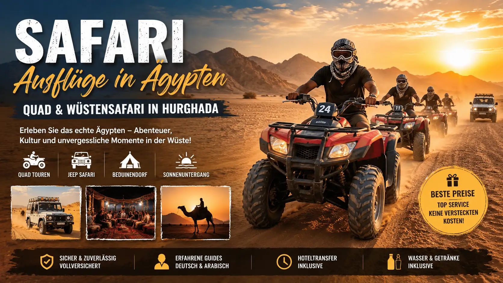 Safari Ausflüge in der Wüste