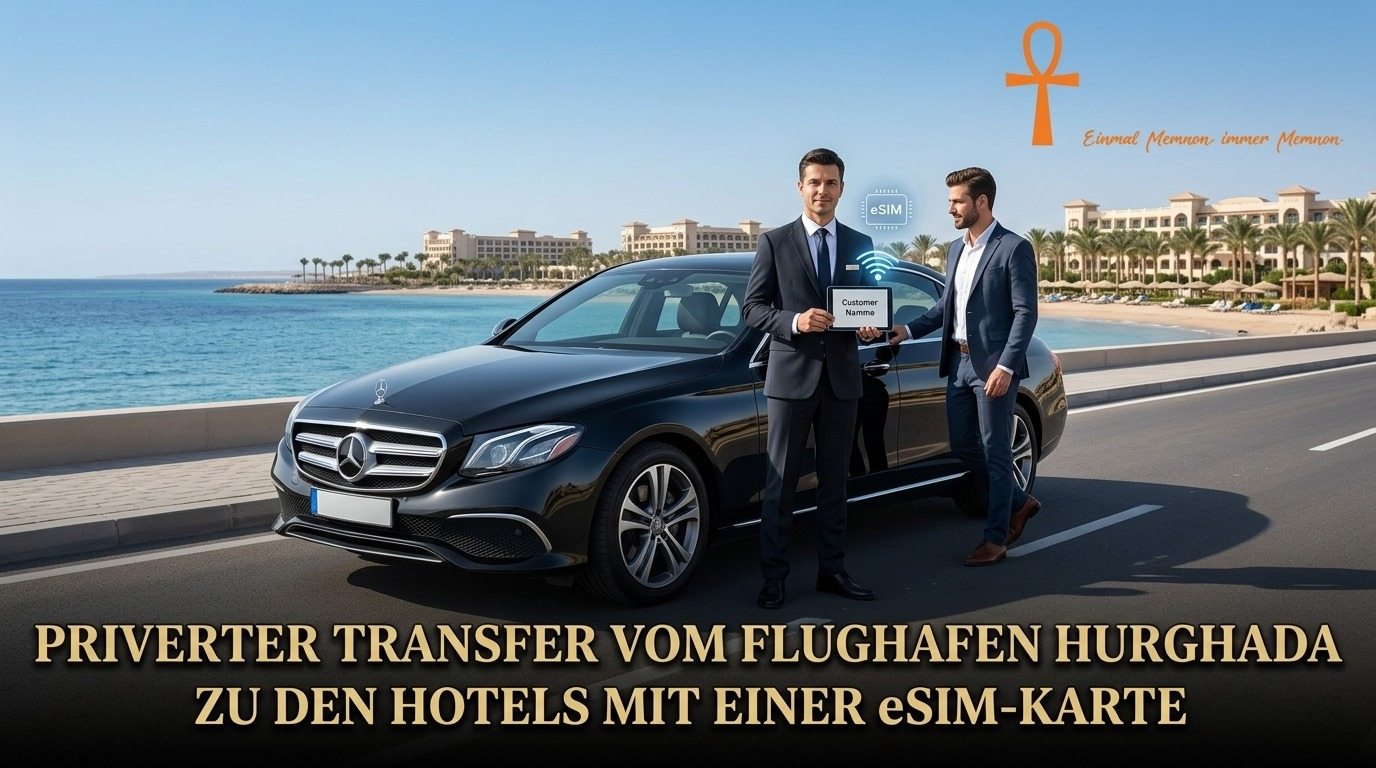 Privater Transfer vom Flughafen Hurghada zu den Hotels mit einer eSIM-Karte