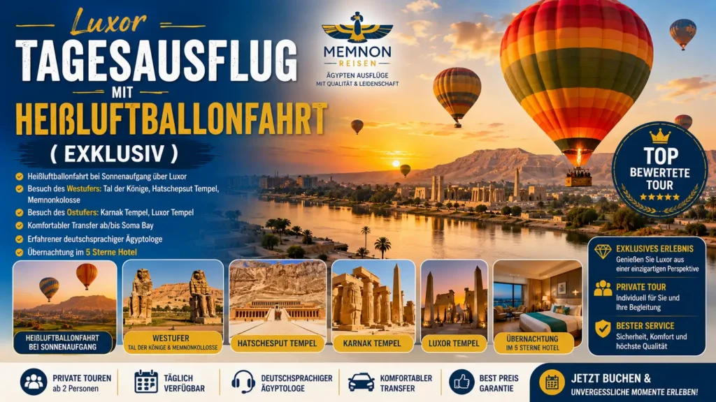 Luxor Tagesausflug mit Heißluftballonfahrt ( Exklusiv )