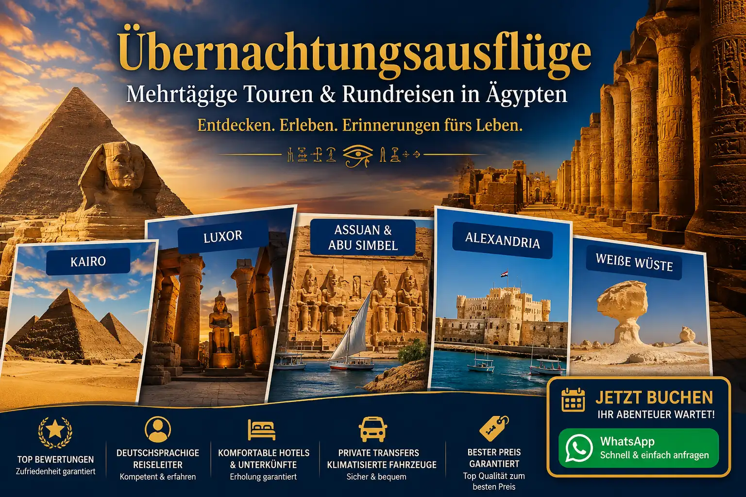 Übernachtungsausflüge und mehrtägige Touren in Ägypten
