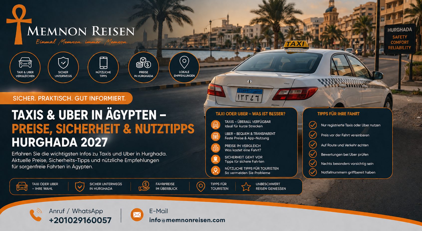 Taxis & Uber in Ägypten – Preise, Sicherheit & Nutztipps Hurghada 2027